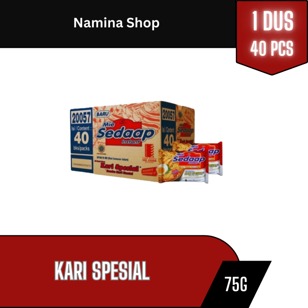 

SEDAAP MIE INSTAN KARI SPESIAL 75G - 1 DUS - BANDUNG