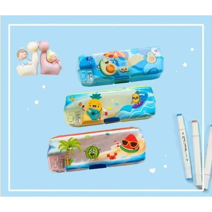 

PENCIL CASE MAGNET motif lucu buah tempat pensil magnet 22 x 8 x 3 cm tempat pensil gambar buah