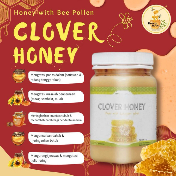 

Clover Honey madu New Zealand Ori HDI