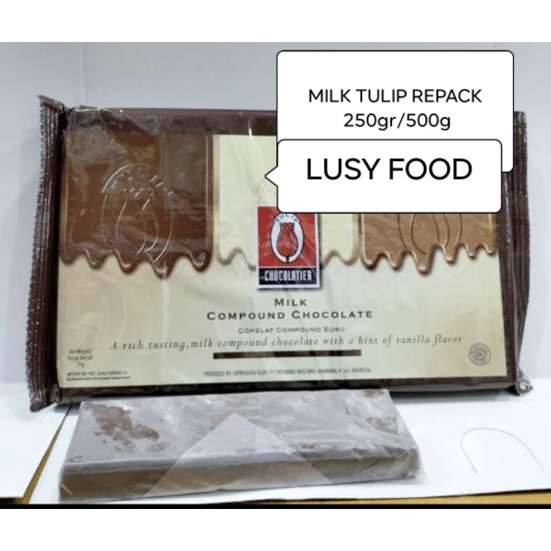 

Coklat coumpound Milk tulip 250gr/500gr