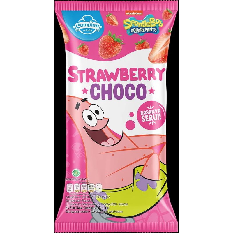 

CAMPINA ICE CREAM STRAWBERRY CHOCO PATRICK