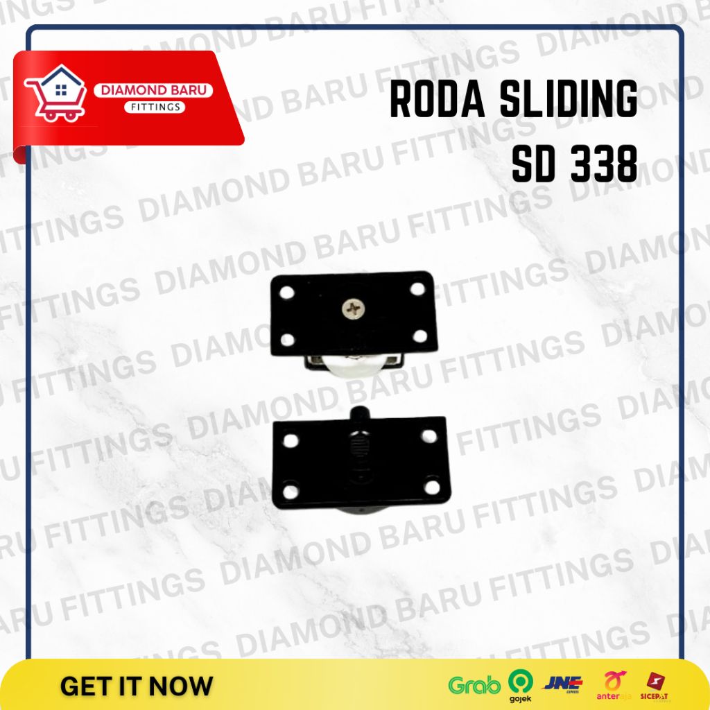 Roda Pintu Sliding SD-338 / Roda Lemari Geser / Roda Pintu Lemari Pakaian / Sparepart Sliding Door /