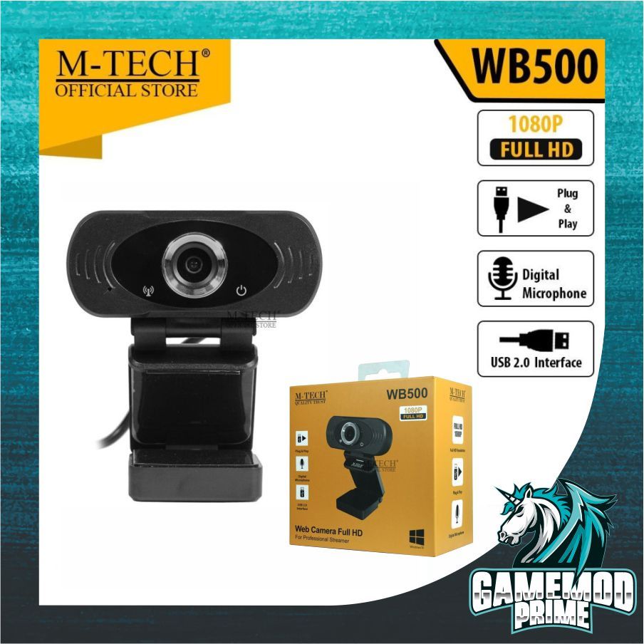 Webcam M-tech WB500 Full HD 1080P With Michrophone WB 500 WB-500 WB500