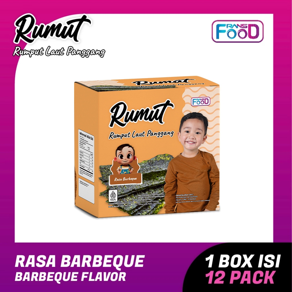 

Rumut Panggang Rasa Barbeque 4gr - Rumput Laut Panggang Praktis Lebih Renyah Isi 3