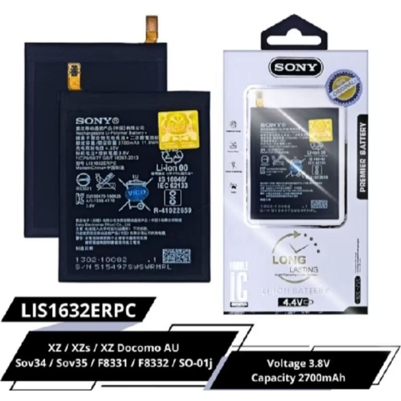 BATERAI  BATTREY ORIGINAL SONY XPERIA XZ/XZS/XZ DOCOMO SO-01J/SOV34/SOV35/F8332/F8331/LIS1632ERPC/ B