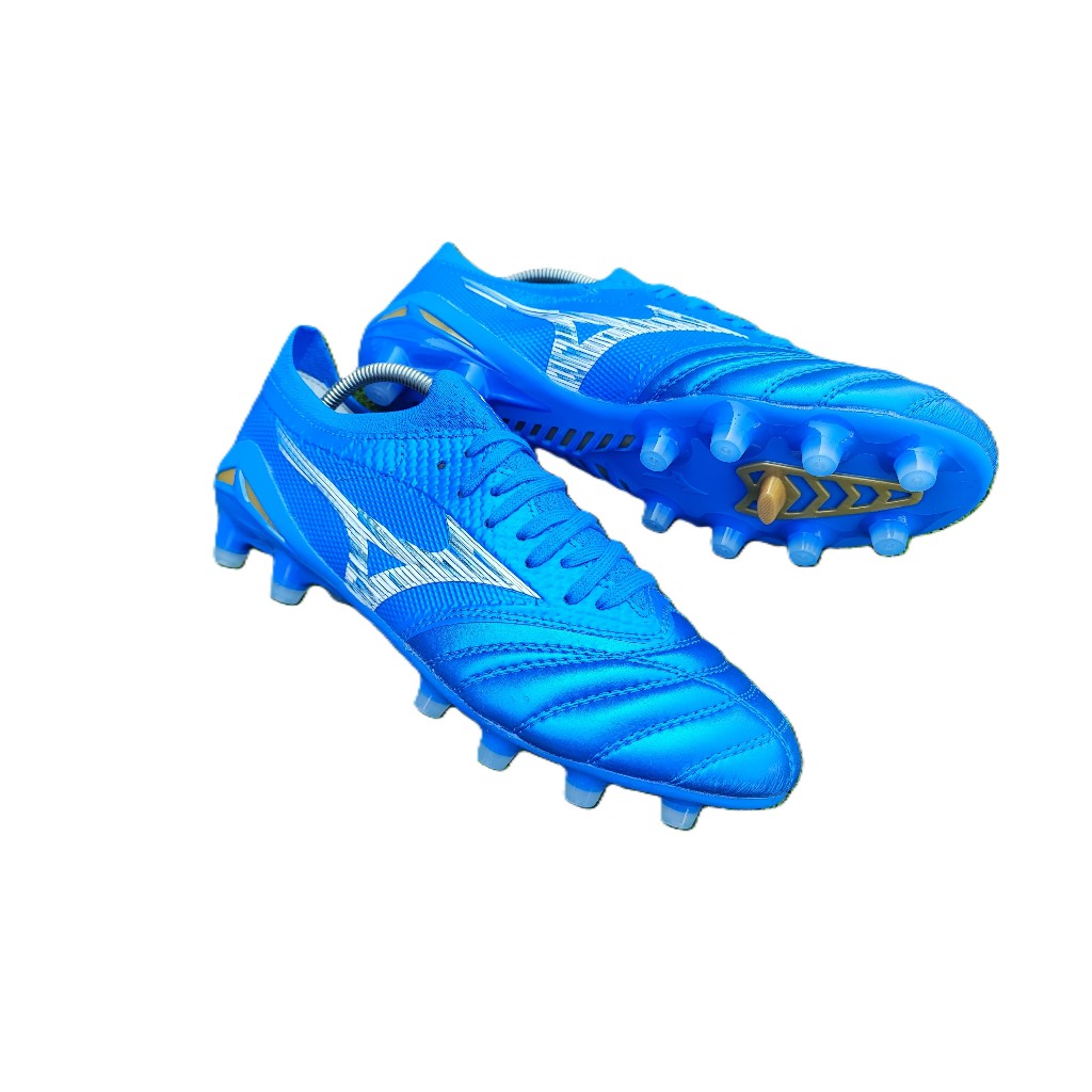 Sepatu Bola Mizuno Morelia Neo 4 Beta Made in Japan FG - Laser Blue White