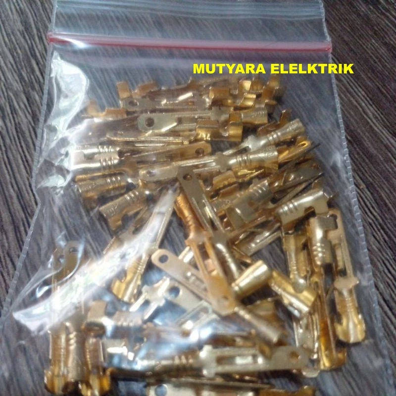 Skun Gepeng Cowok - Male Kecil/ Socket Motor/ Skun Motor/ Skun Kabel/ Soket/ Terminal/ STP
