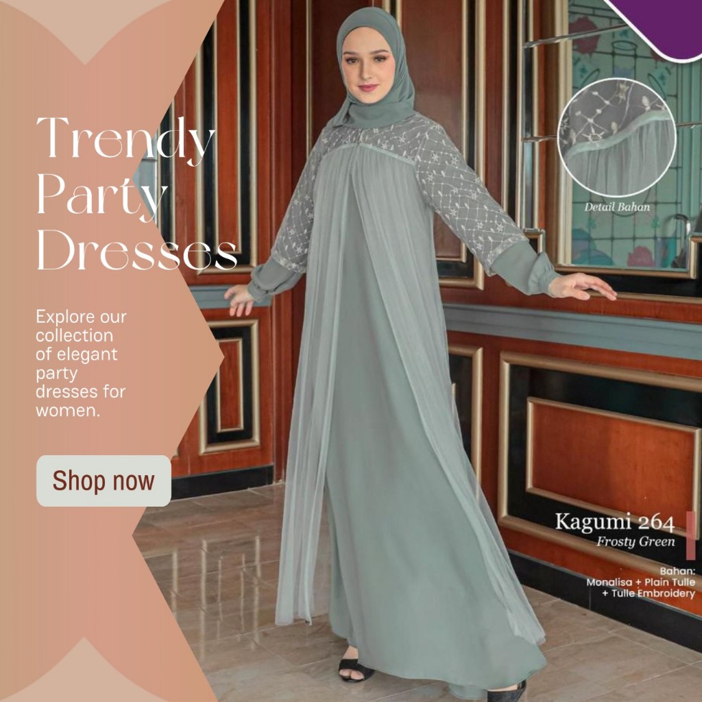 ETHICA GAMIS PESTA KAGUMI 264 FROSTY GREEN, ANGGUN & MEWAH