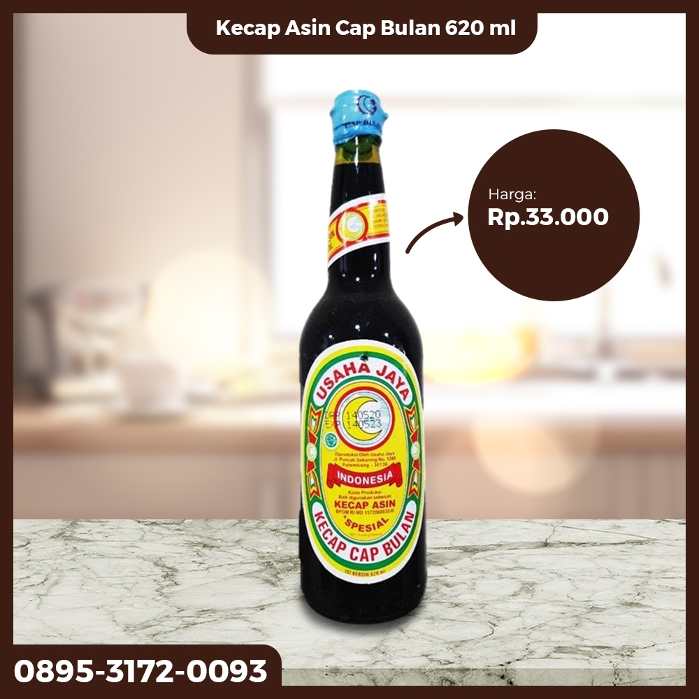 

Kecap Asin Cap Bulan 620ml Rasa Gurih Asli / Bumbu Masakan Serbaguna