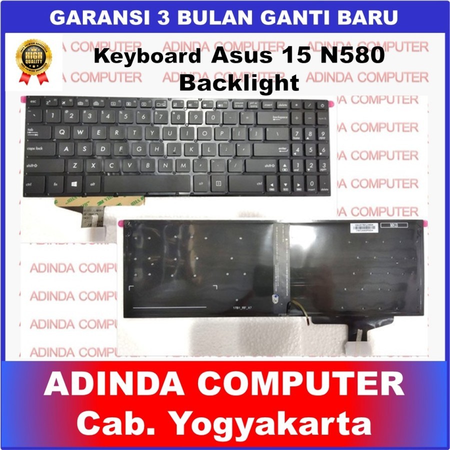 Keyboard Asus Vivobook Pro 15 N580 M580 NX580V NX580VD X580 X580VD Backlight
