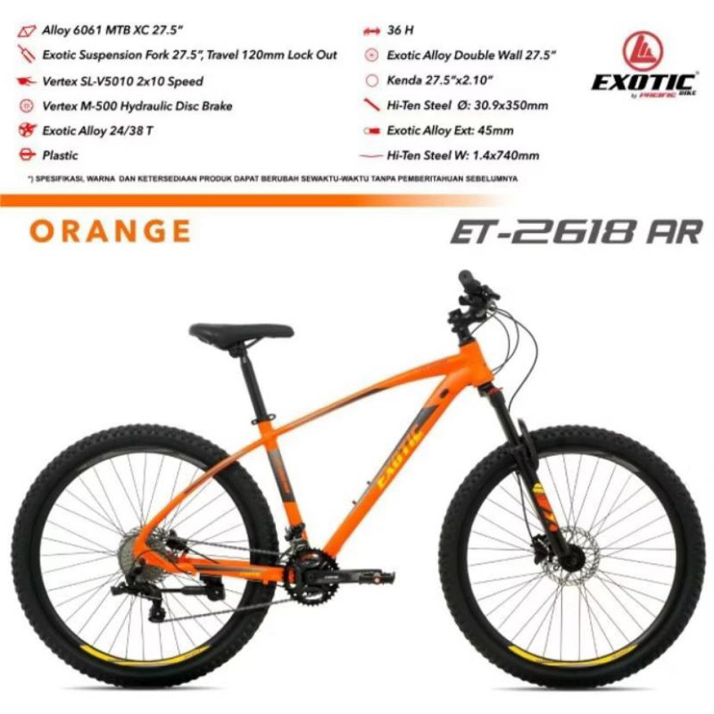 Sepeda Exotic 27.5 Inch MTB 2618 AR HD