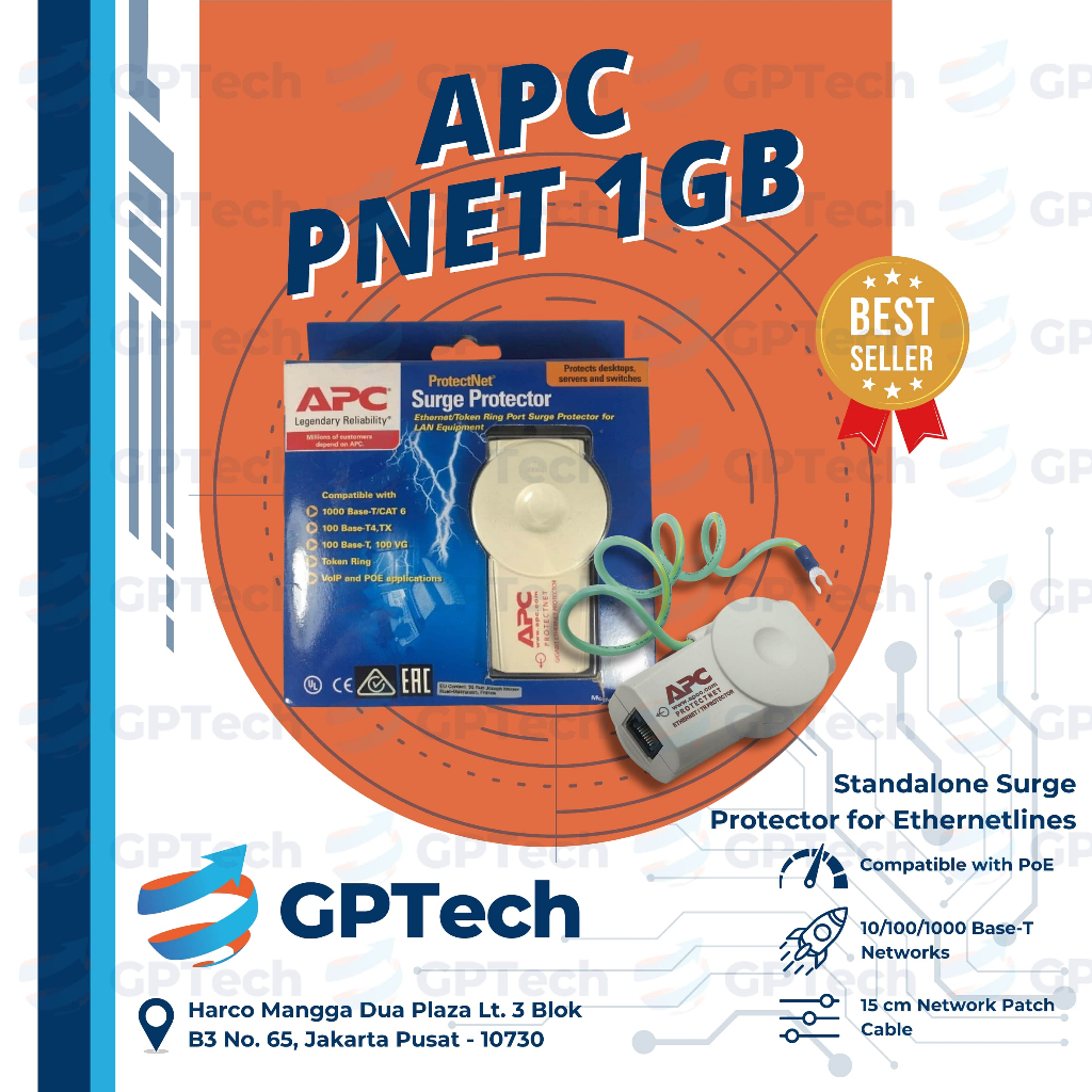 APC PNET 1GB Surge Protector LAN Arrester