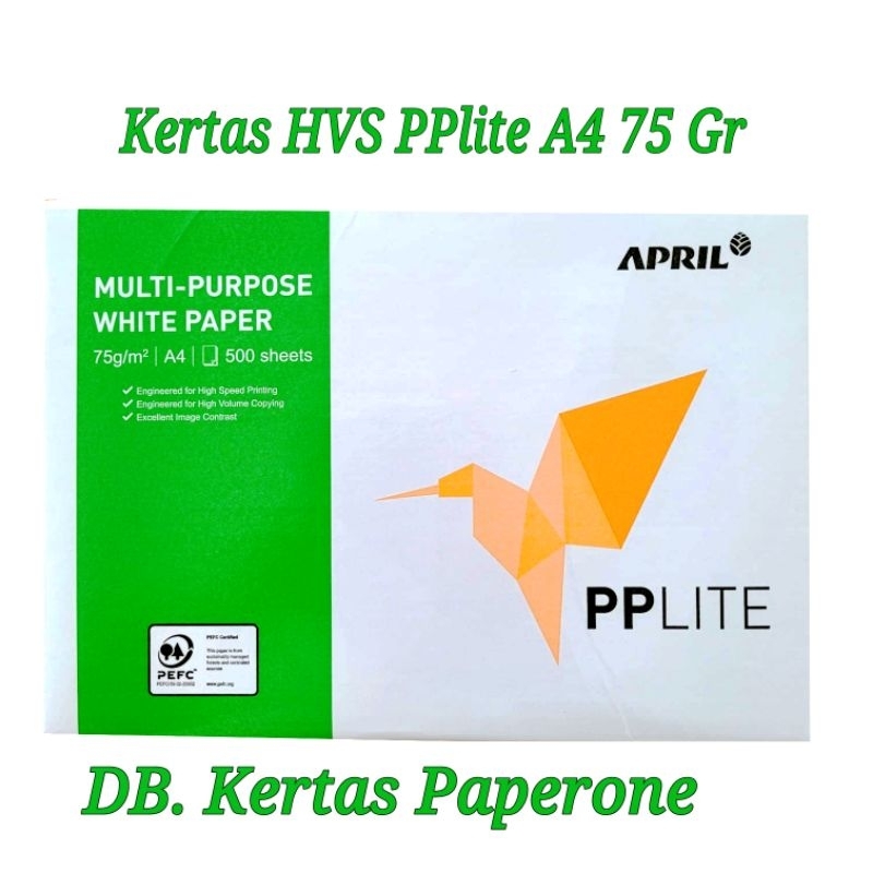 

Kertas HVS PPlite A4 75 Gram 1 Rim (500 lembar)