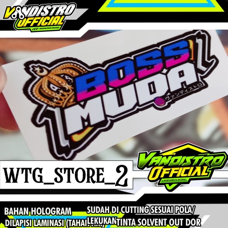 

stiker Boss Muda MAHKOTA GLOSSY