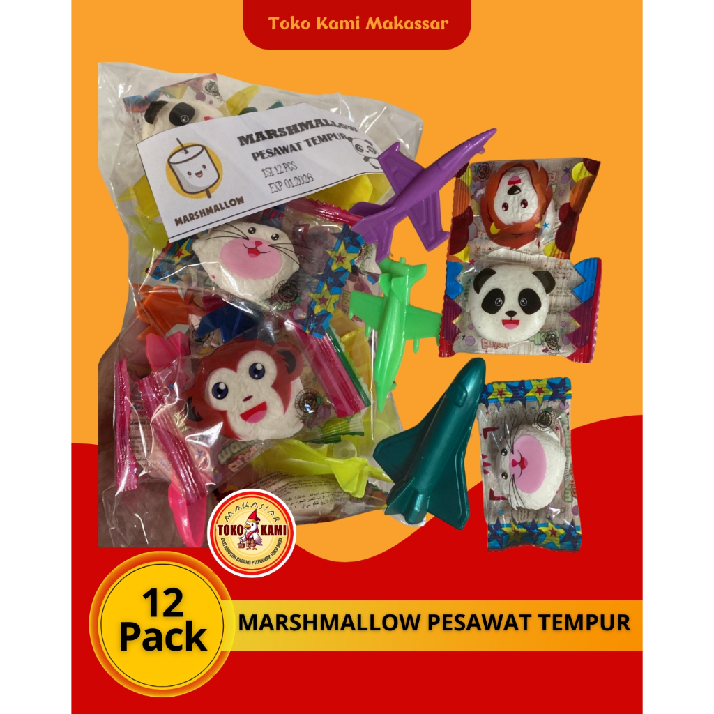 

MARSMELLOW PESAWAT TEMPUR 12 PCS