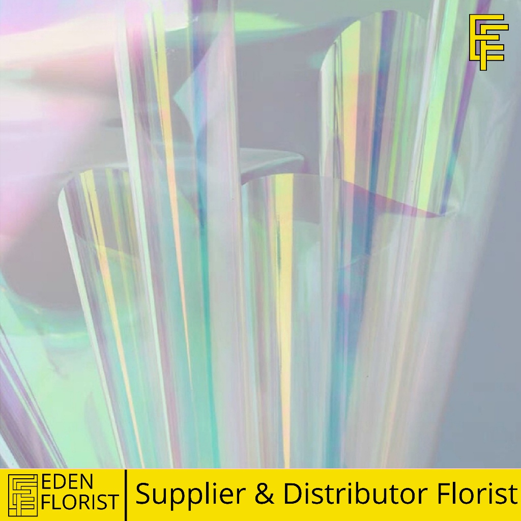 

20 LEMBAR Kertas Buket Bunga Hologram Transparan Flower Wrapping Roll Hologram COD KB6045