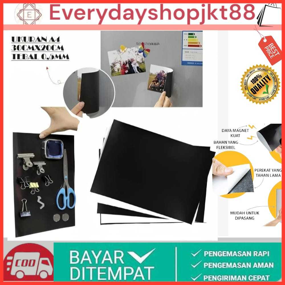 

Magnet lembaran ukuran A4 ( ukuran 30x20CM ) / Lembaran Sheet ukuran HVS magnetic 0.5mm strip Kualitas tinggi
