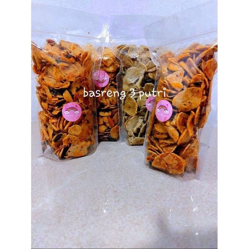 

Kripik Basreng Bumbu Basah Daun Jeruk Pedas Manis Dan Original 100grm