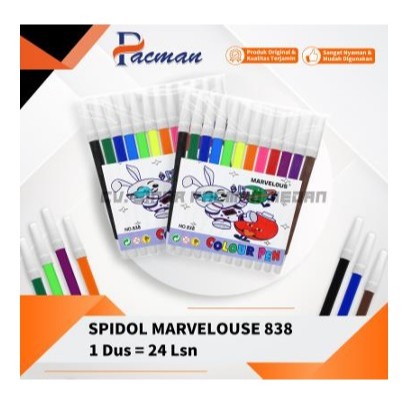 

Spidol Warna Marvelous 838 | Colour Pen | Spidol Mewarnai | 12 Warna