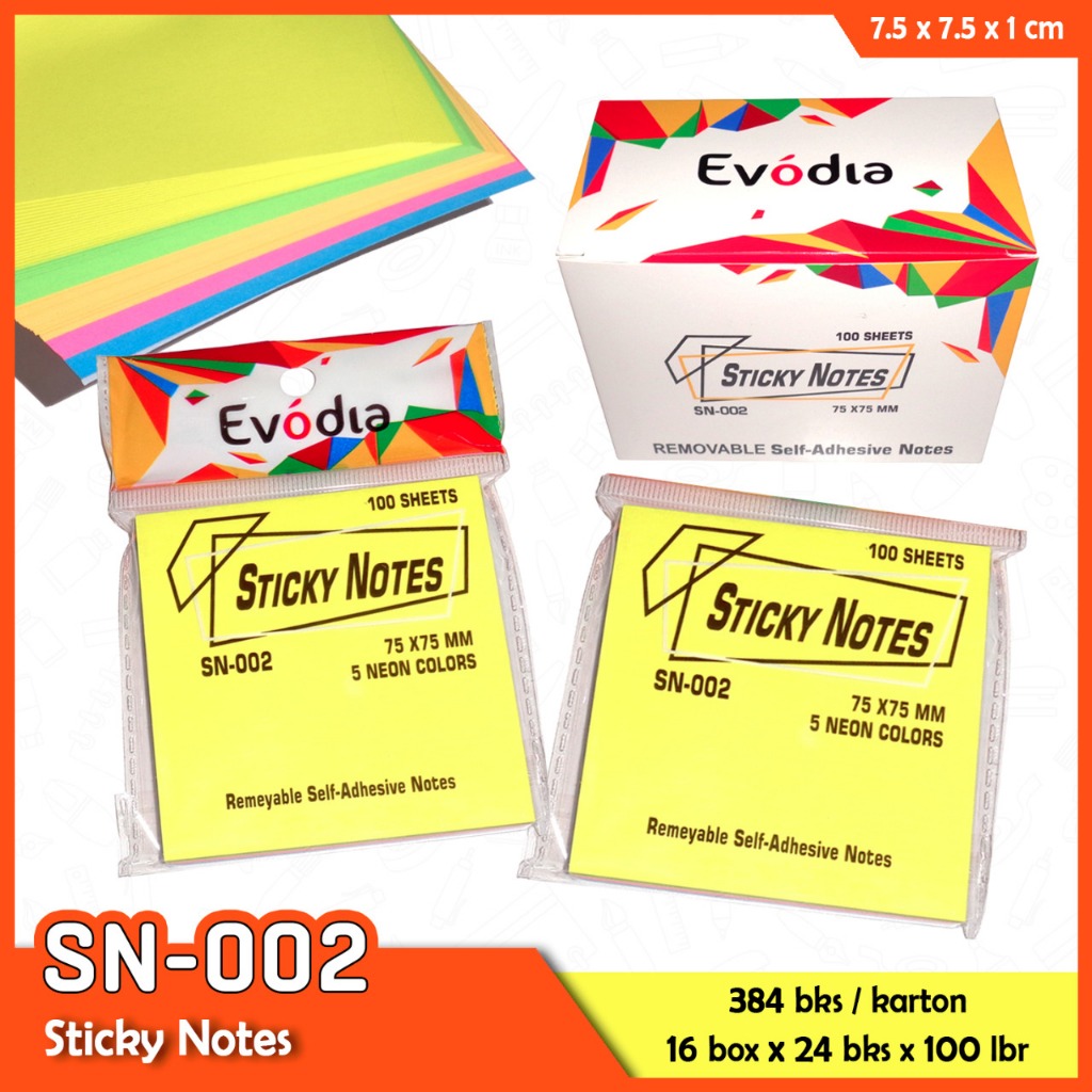 

(1 Pcs) Memo Sticky Note Evodia SN-002 / Kertas Memo Stick Note Evodia SN-002