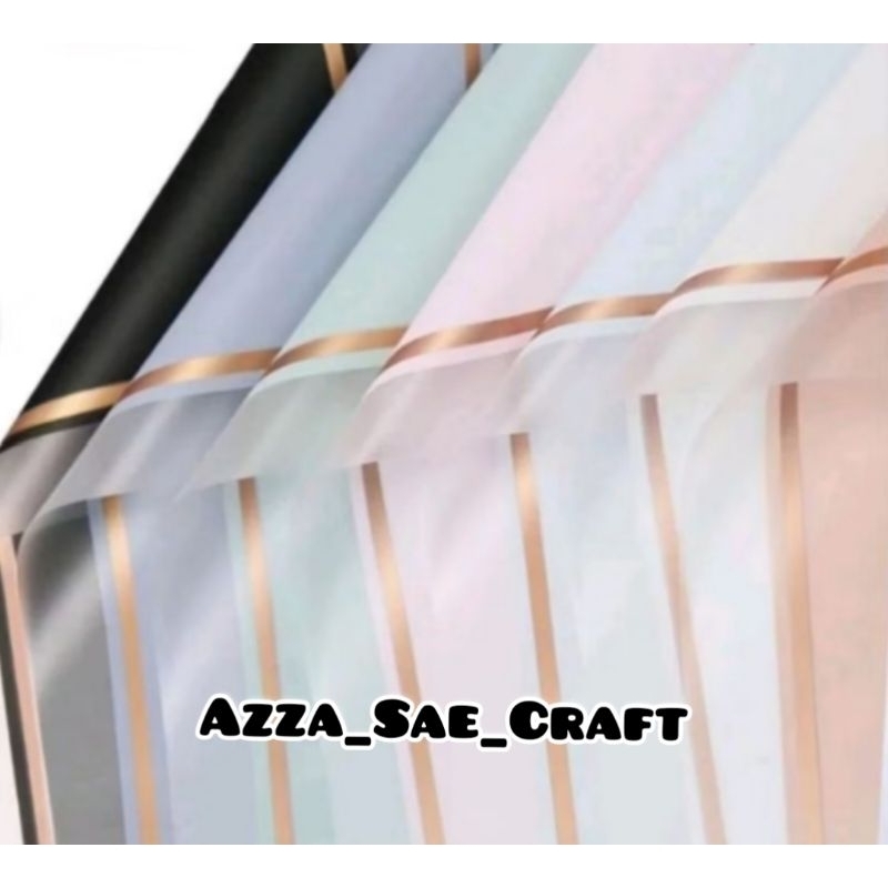 

FREE PACKING TRANSPARENT FRAME GOLD LINE 5 Lembar Dan 20 Lembar FLOWER WRAPPING CELLOPHANE WATERPROOF