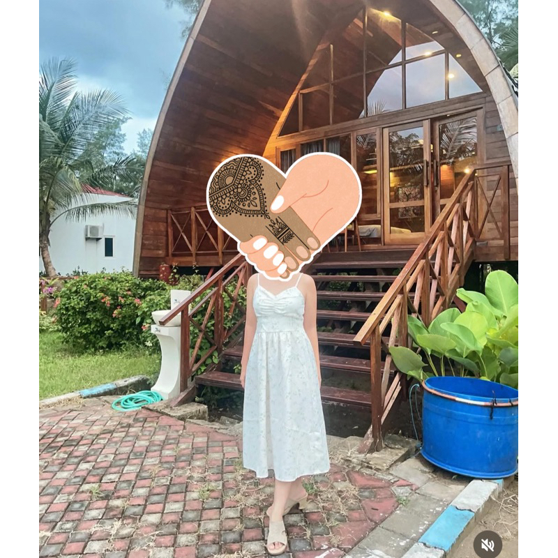 dress tali kecil bunga"