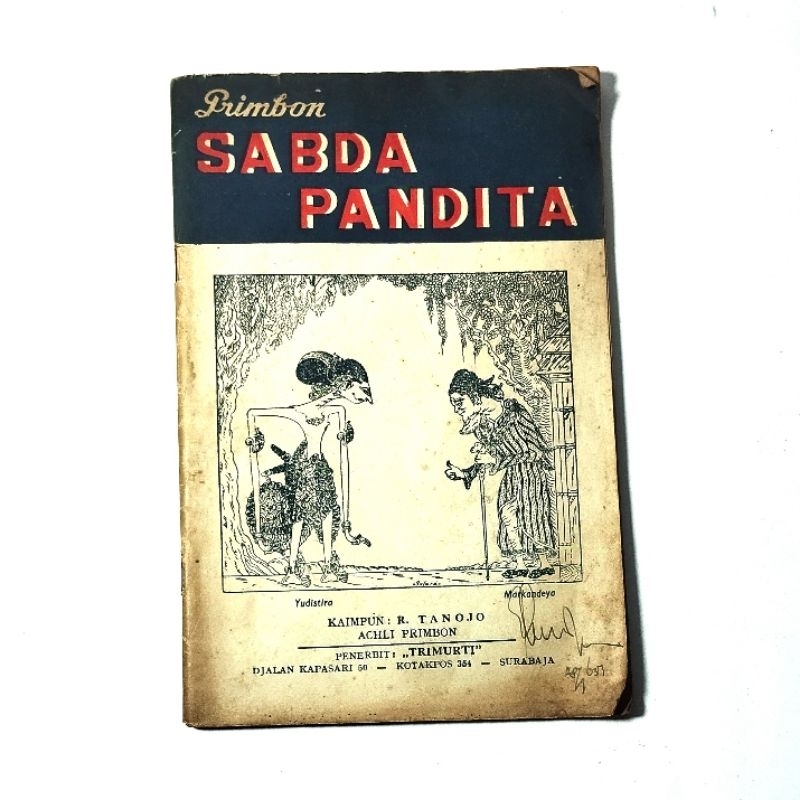 Buku Primbon sabda pandita R Tanojo lawas