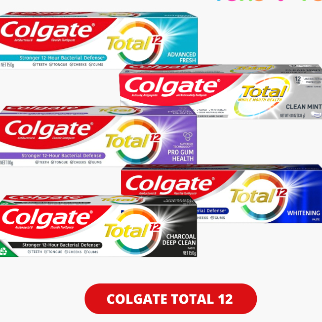 Colgate total 12 professional clean / charcoal deep clean 150 gram