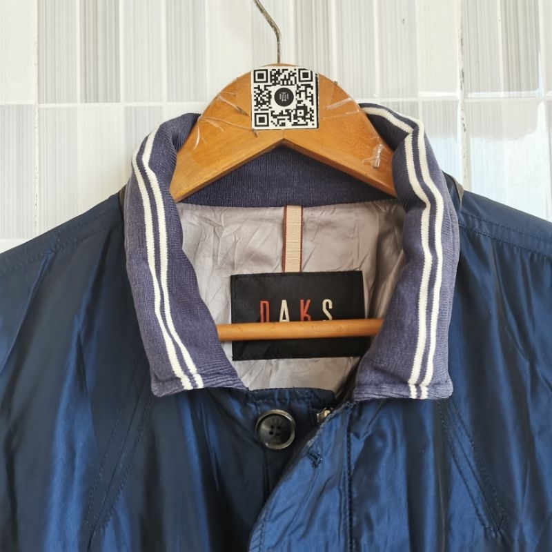 670. JAKET PARKA CASUAL DAKS ENGLAND LENGAN PANJANG WARNA NAVY SIZE L   PRELOVED