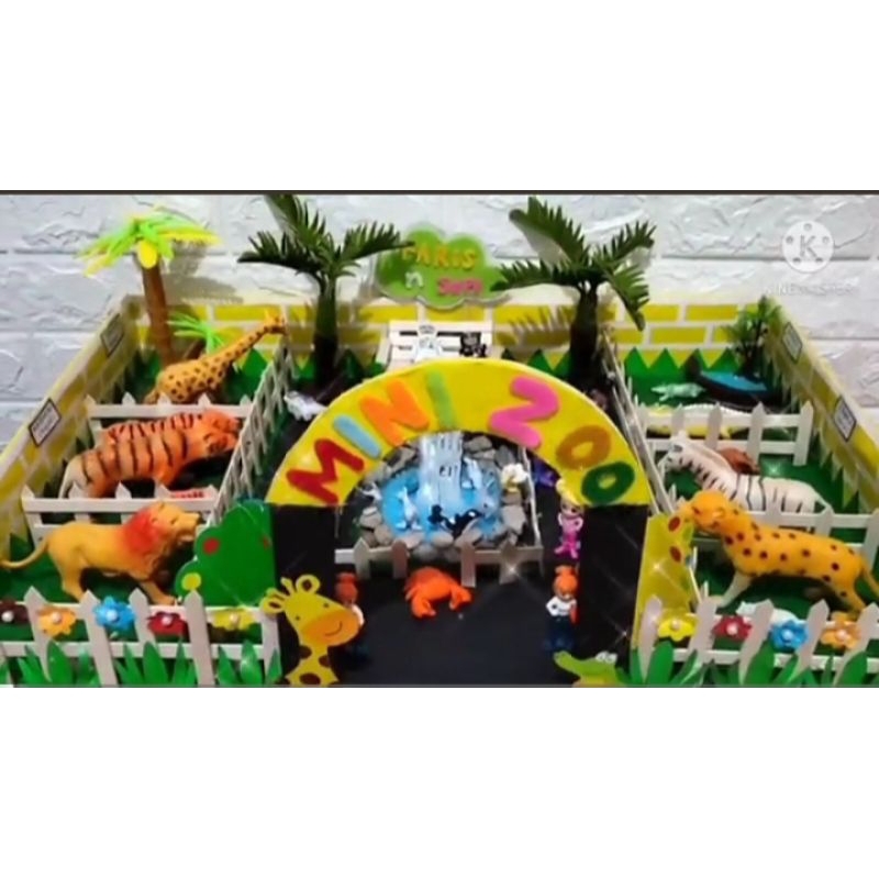 prakarya anak sekolah / maket kebun binatang / sbdp kelas 2 sd