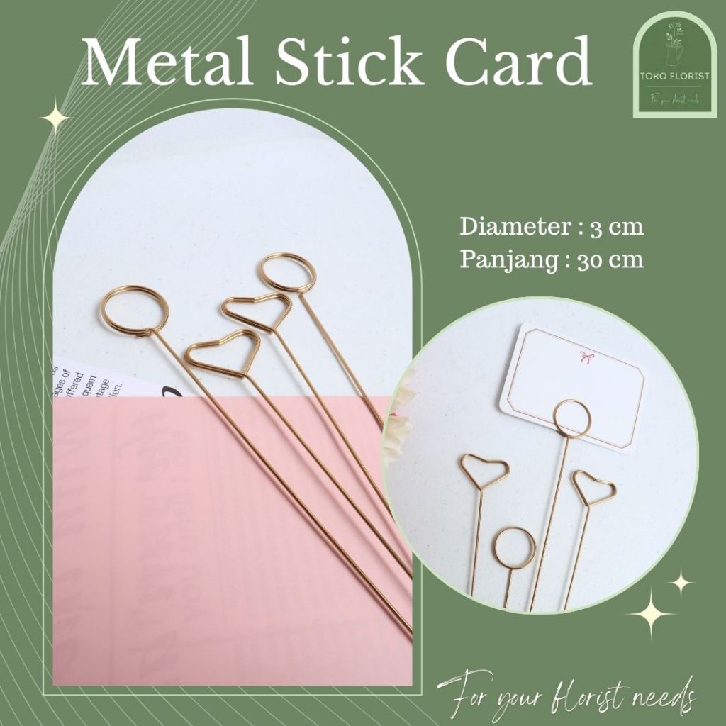

GROSIR Metal Stick Card Holder / Stick Kartu Metal isi 10 pcs