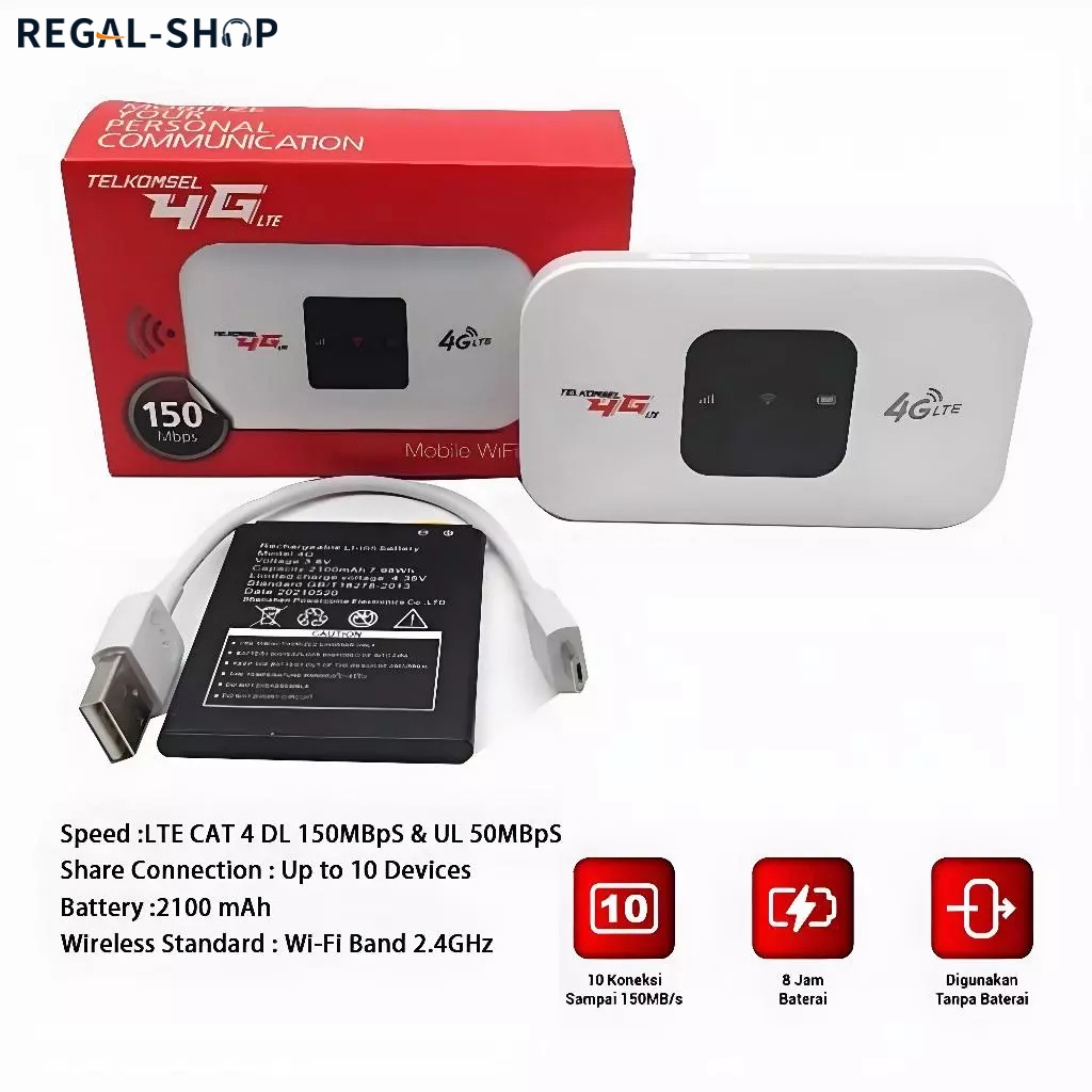 MIFI MODEM WIFI 4G UNLOCKOPERATOR Perdana / 150Mbps 4G/5G Portable Mobile WiFi USBMobile WiFi Modem 