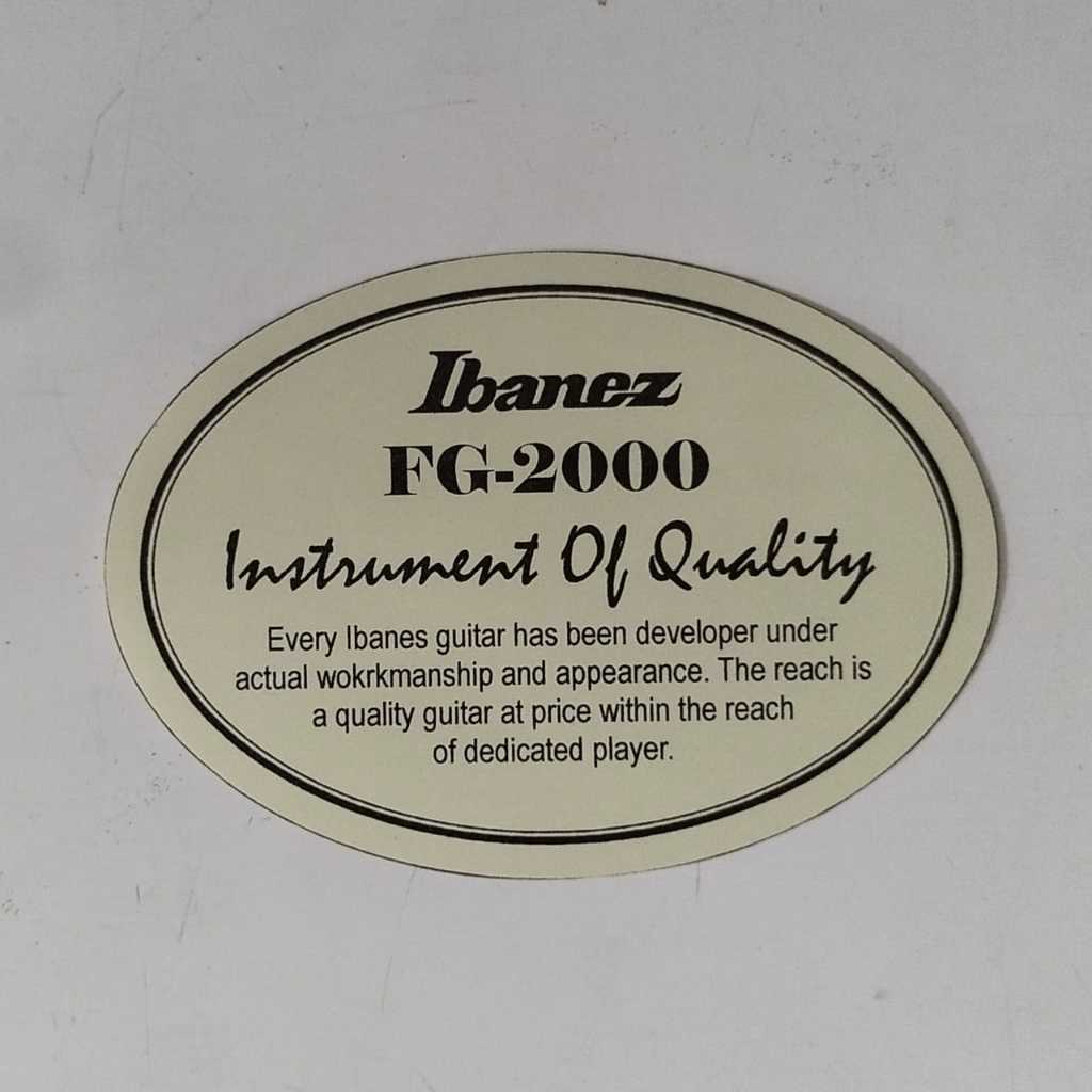 Merk Body Ibanez FG-2000 Guitar Instrument Of Quality (Custom)