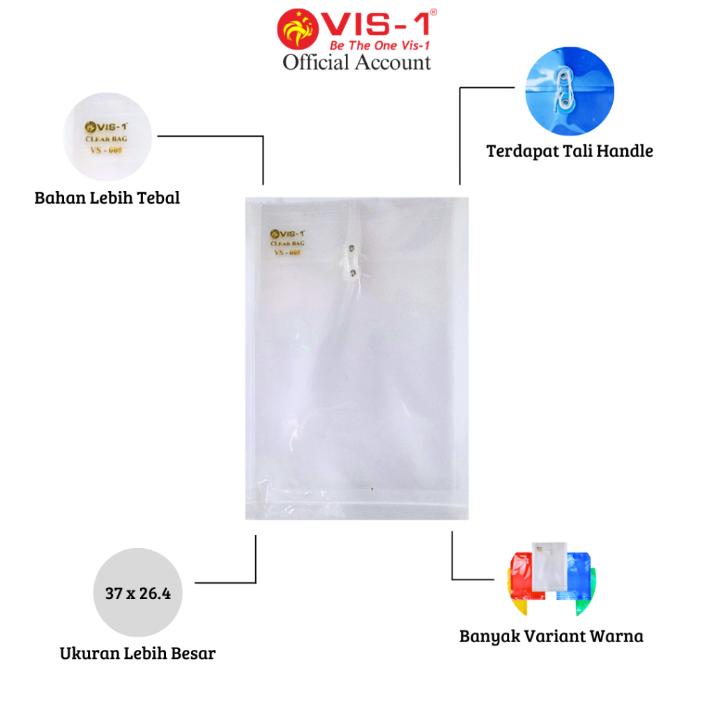 

VIS-1 - Map Tali F4 Folio Plastik Transparan VS-008