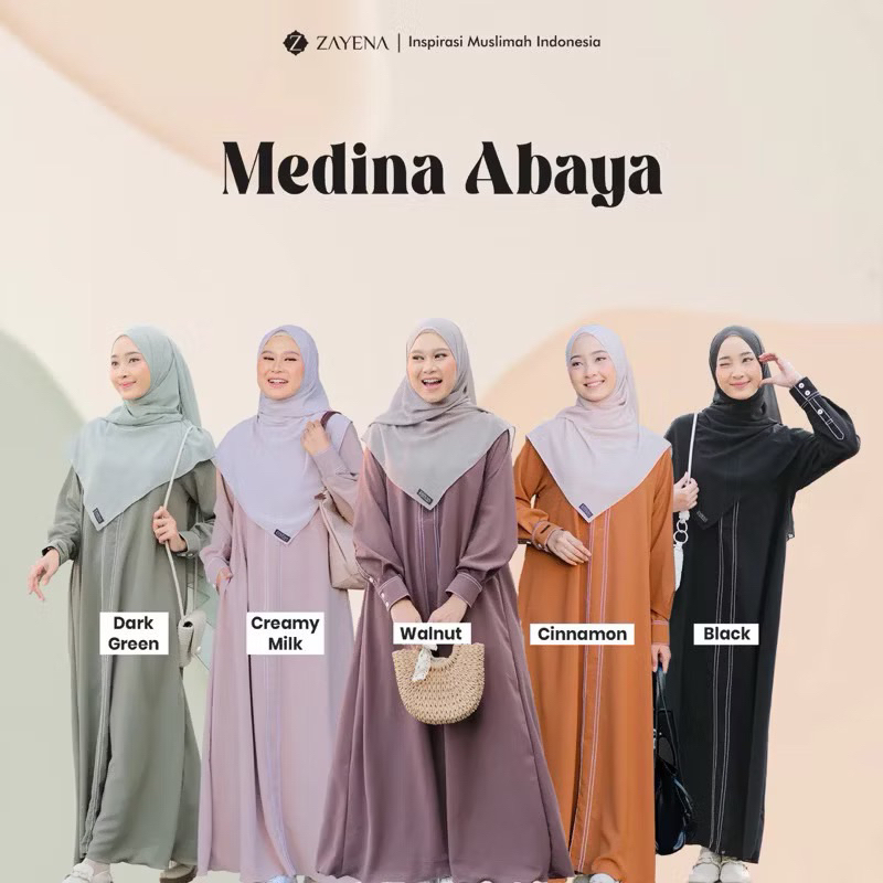 SHAFIYAH - MEDINA Abaya ORI ZAYENA Gamis Polos Busui Friendly UI