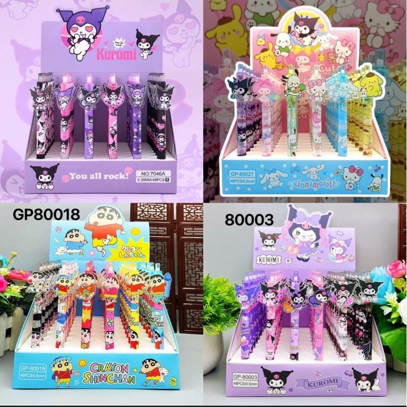 

Pulpen Pena Gel Karakter Lucu Kartun 0.5mm | Bol Pen Sanrio Kuromi Unicorns Shinchan,crayon