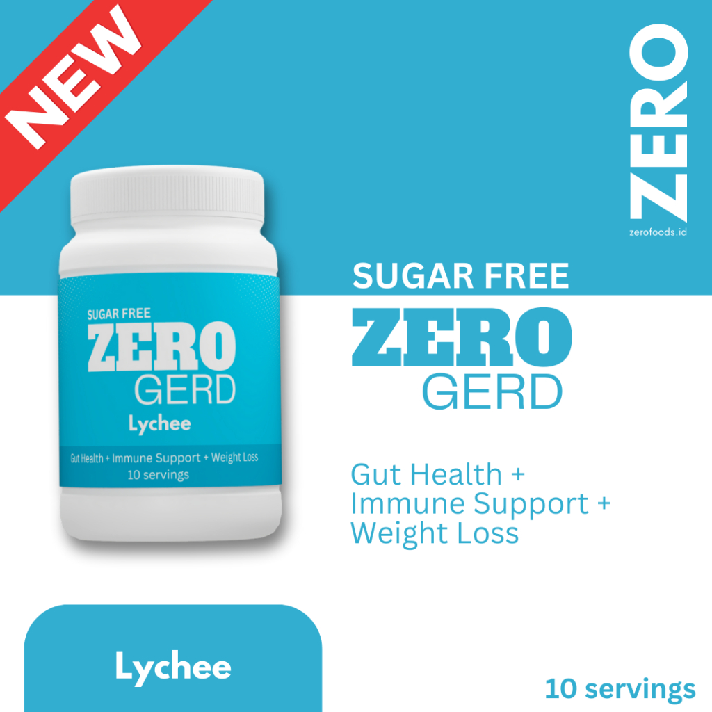 

ZERO GERD | SugarFree | ZERO Kalori | Anti-GERD, maag | Anti-asam lambung | Shake Rasa Lychee