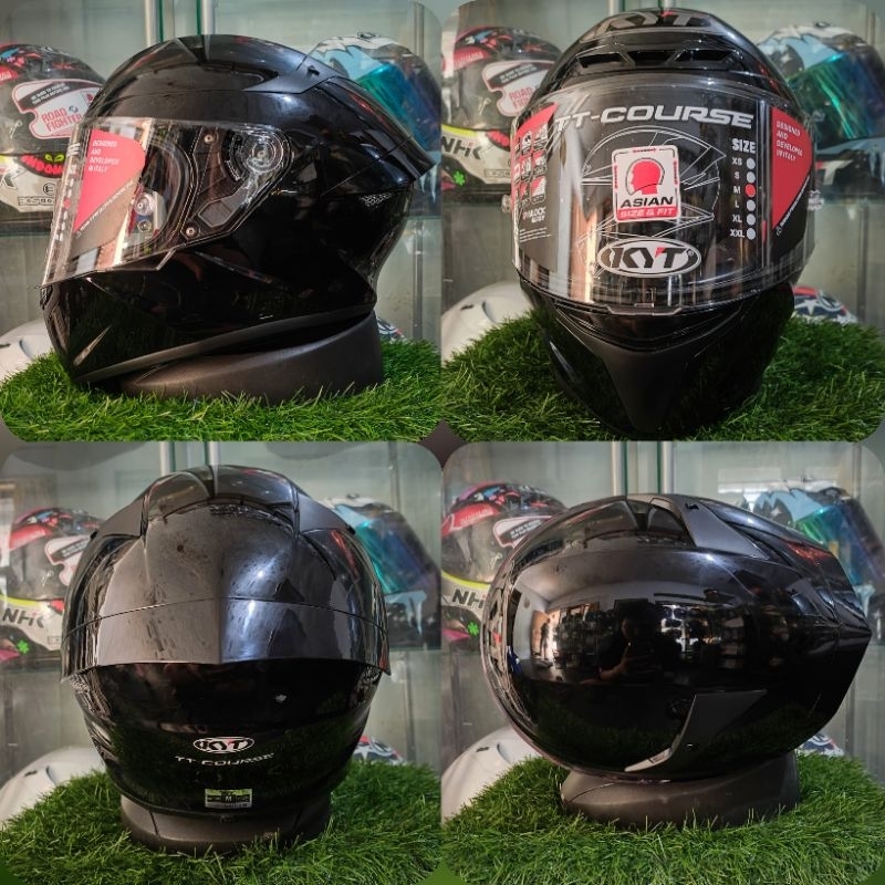 KYT TT COURSE BLACK GLOSSY ORIGINAL KYT