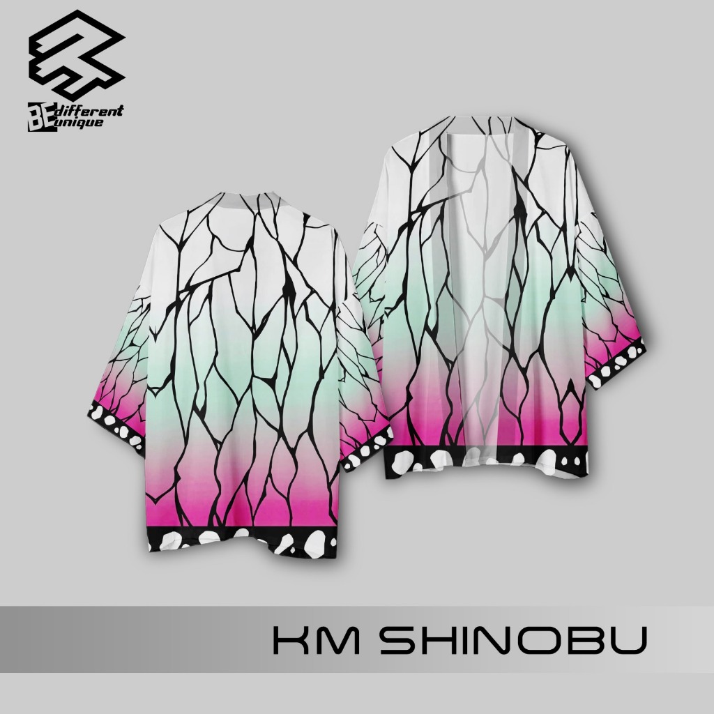 Haori Kimono Outer Outwear Casual  FullPrint Anime Kimetsu No Yaiba Kocho Shinobu