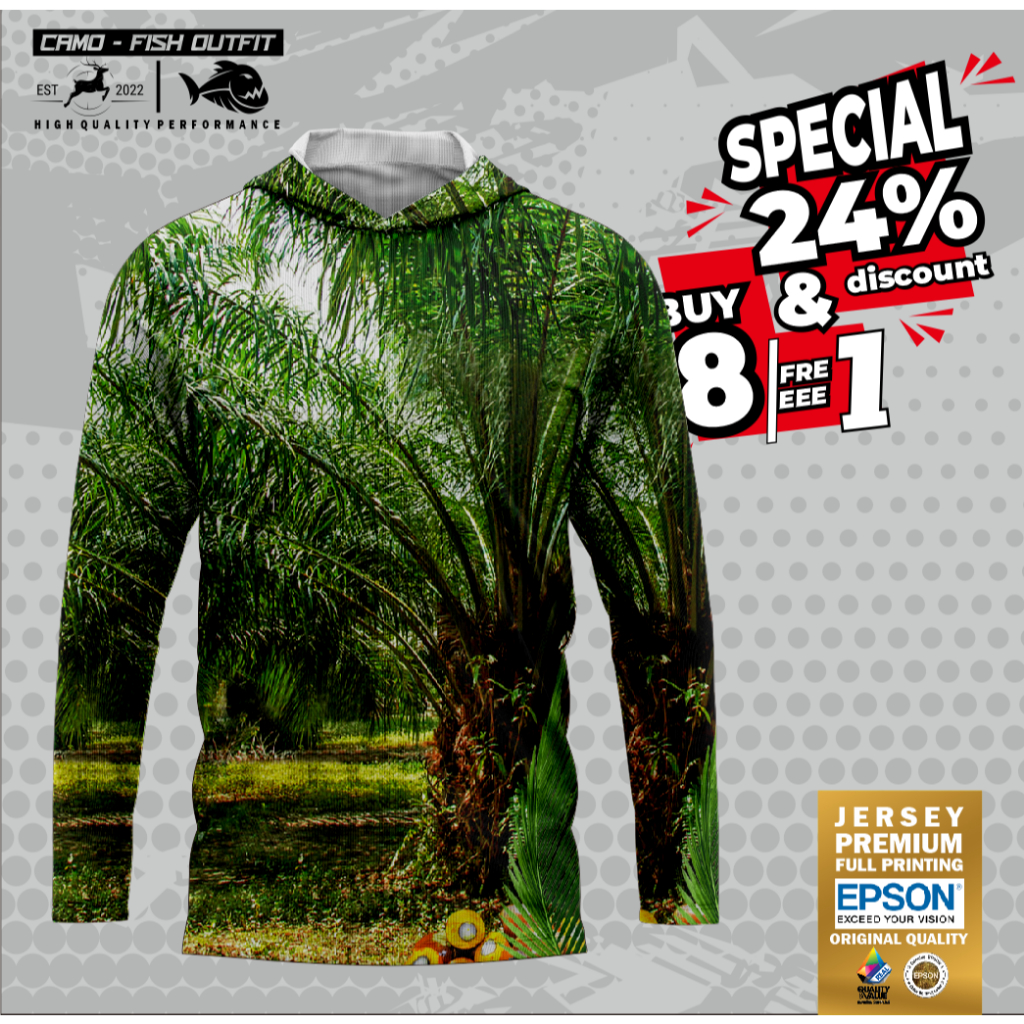 Baju Camo Kamuflase Berburu Motif Sawit 3