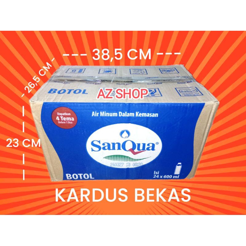 

KARDUS BEKAS AIR MINERAL SANQUA 600 ML ( SINGLE WALL )