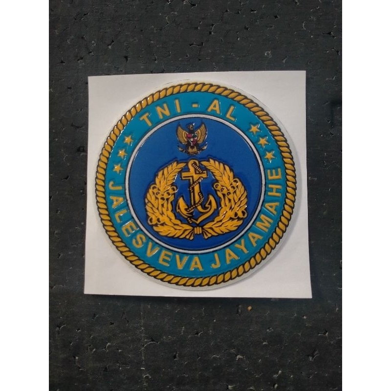 

stiker embos/timbul TNI AL bulat untuk mobil dan motor