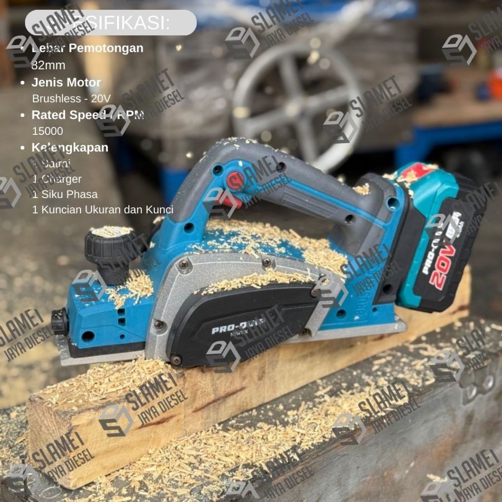 Mesin Planer Kayu Cordless Pro-Quip RCTPL90