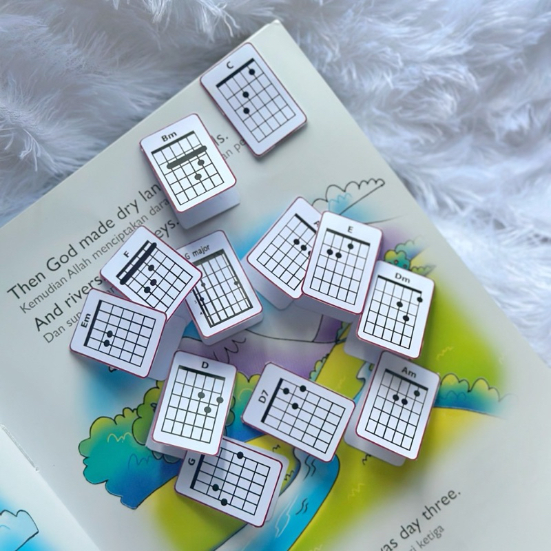 

Magnetic Bookmark Guitar Chord - Pembatas halaman partitur buku musik Chord Gitar untuk pemula beginner belajar main gitar