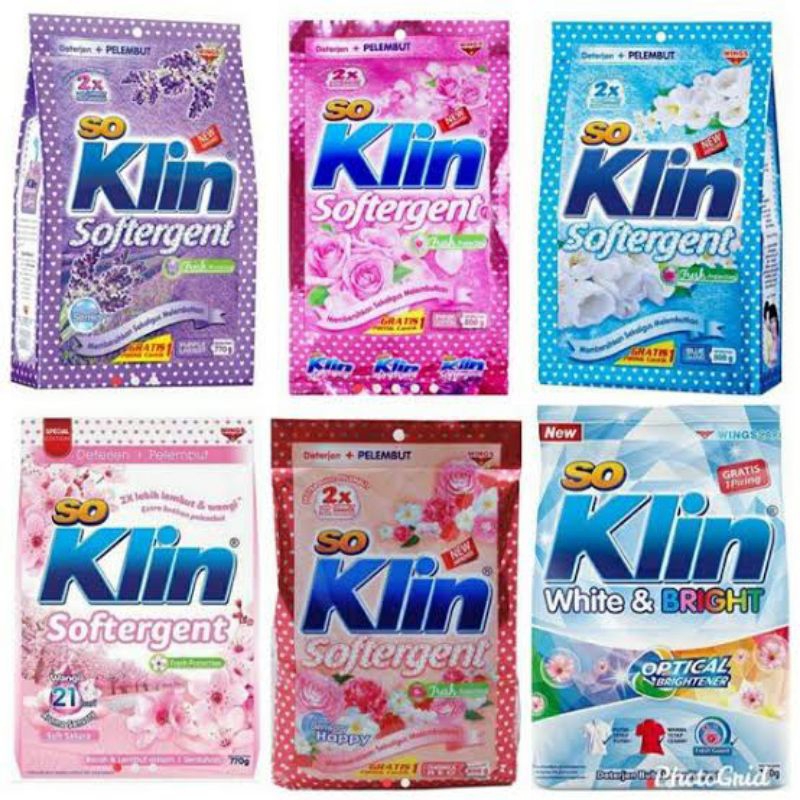 SO KLIN SOFTERGENT DETERJEN NETTO 770 GR murah