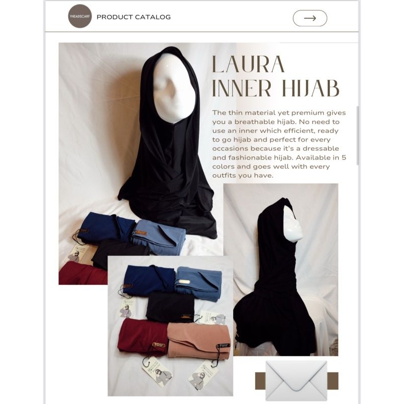LAURA - Pashmina Hijab Instan Inner Lubang Telinga