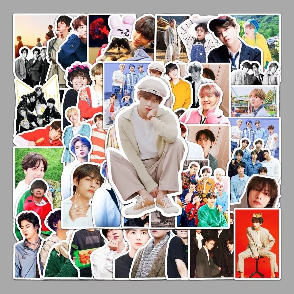 

Sticker BTS Isi 50pcs - Stiker Idol K-Pop Premium untuk Dekorasi Laptop, Handphone, Buku, dan Barang Favorit Anda / Sticker BTS, Sticker Jungkook , Sticker V taehyung, Sticker J-Hope, Sticker August D Suga Min Yoongi, Sticker Jin, Sticker RM