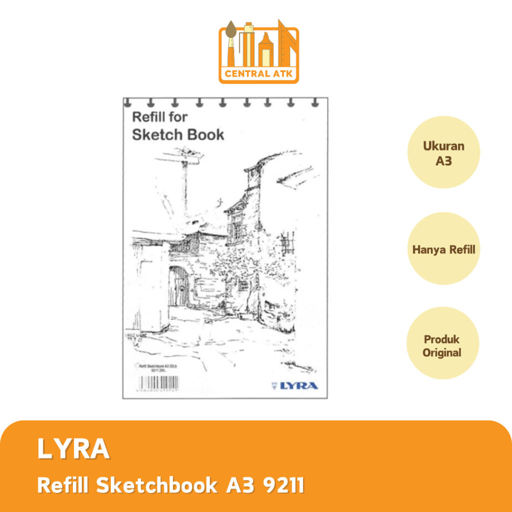 

REFILL SKETCH BOOK / BUKU MENGGAMBAR / BUKU SKETSA LYRA A3 9211 MURAH