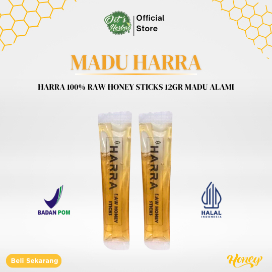 

Madu Harra Raw Honey Sticks 12gr - 100% Madu Hutan Murni Alami 2 Sachet