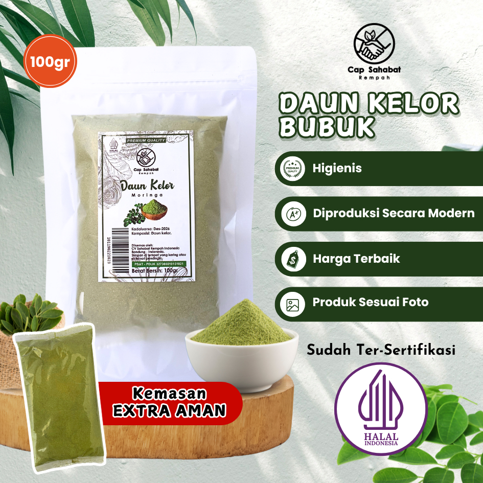 

100gr Daun Kelor Bubuk / Ground Moringa / Rempah / JSR 100% PREMIUM QUALITY
